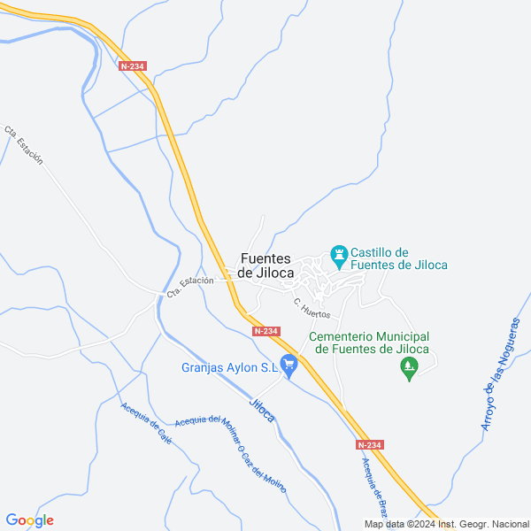 map of Fuentes de Jiloca Aragon