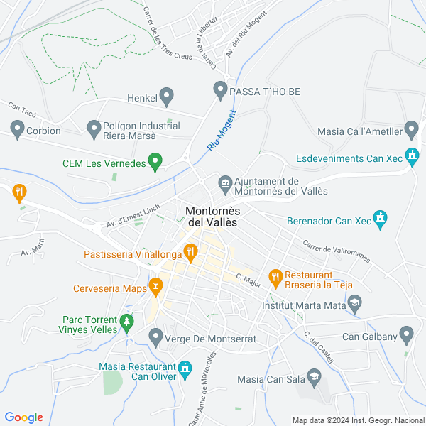 map of Montornès del Vallès Catalonia