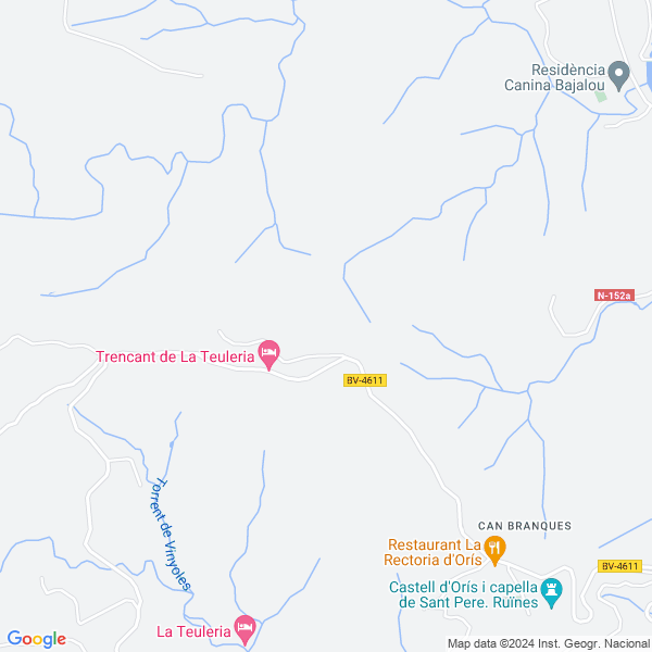 map of Orís Catalonia