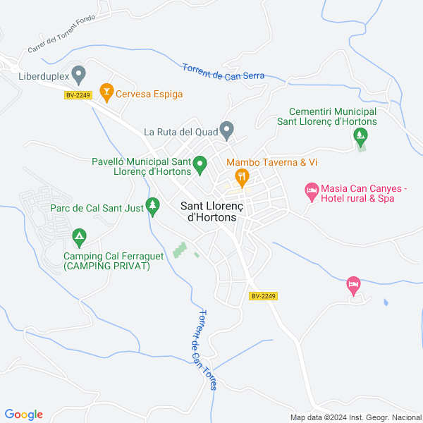 map of Sant Llorenç dHortons Catalonia