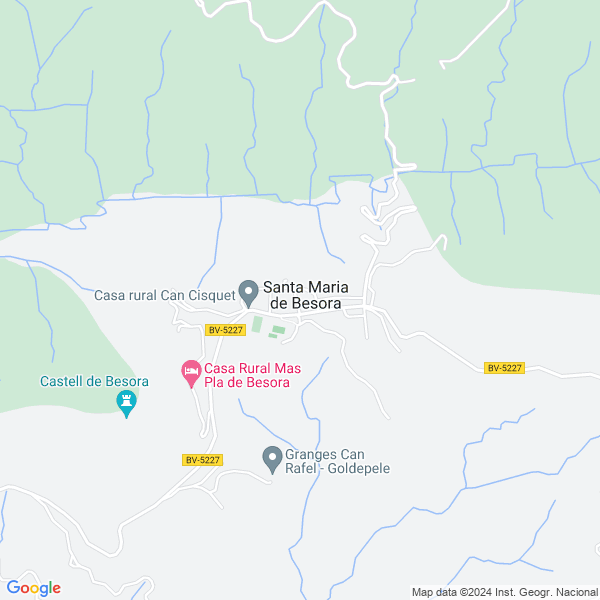 map of Santa Maria de Besora Catalonia