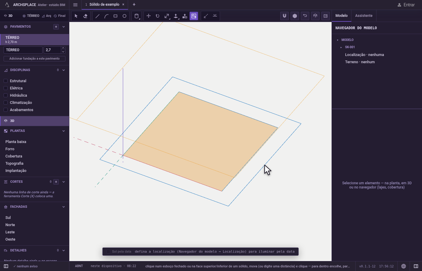 Mova para dentro ou para fora. O contorno novo acompanha o cursor: para dentro ele diminui, para fora ele cresce.