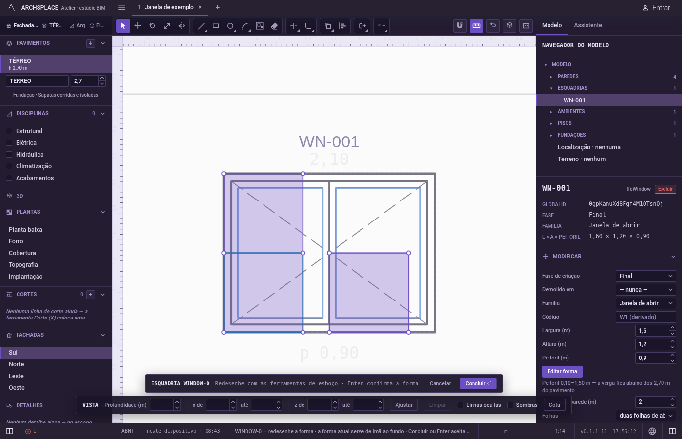 Pare. Esc descarta o ponto base; apertado de novo, ou Espaço, volta para Selecionar.