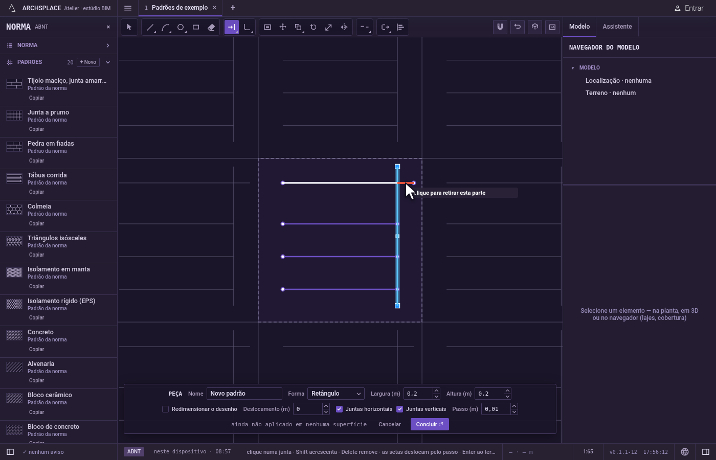 Apare em vez de estender. Segure Shift ao clicar, ao arrastar ou com a cerca: Estender então tira a parte entre cruzamentos, como faz Aparar.