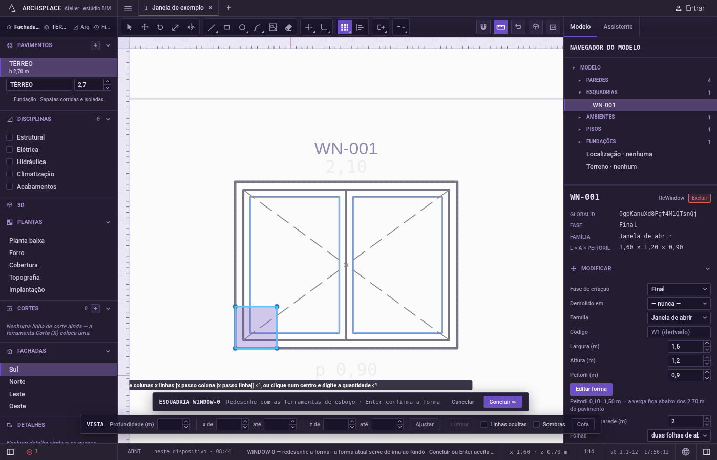 Ative Matriz. Digite A e logo depois R, ou clique em Matriz na barra do editor.