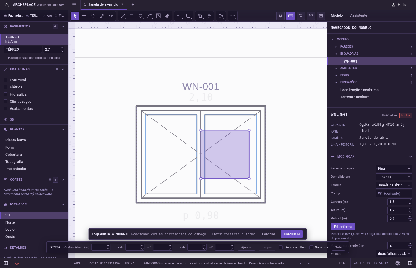 Siga em frente. Depois de soltar, o editor volta para Selecionar e solta o que estava na mão.