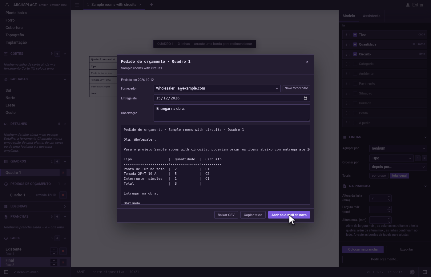 Abra no seu e-mail. Clique em Abrir no e-mail.
