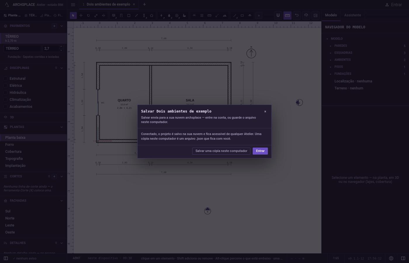Salve. Com o projeto aberto, aperte Ctrl+S.
