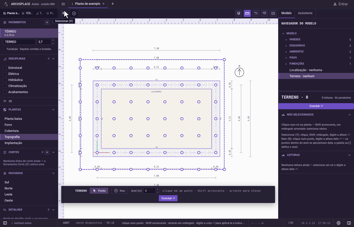 Abra o editor. Logo depois que a ferramenta Terreno desenha o campo, o editor se abre sozinho.