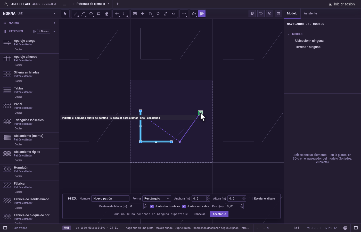 Escale para ajustar, si quiere. Pulse S antes del último clic para activar el escalado.