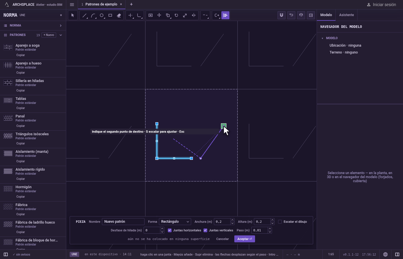 Pare aquí, o dé un segundo par. Pulse Intro para desplazar las juntas según este único par.