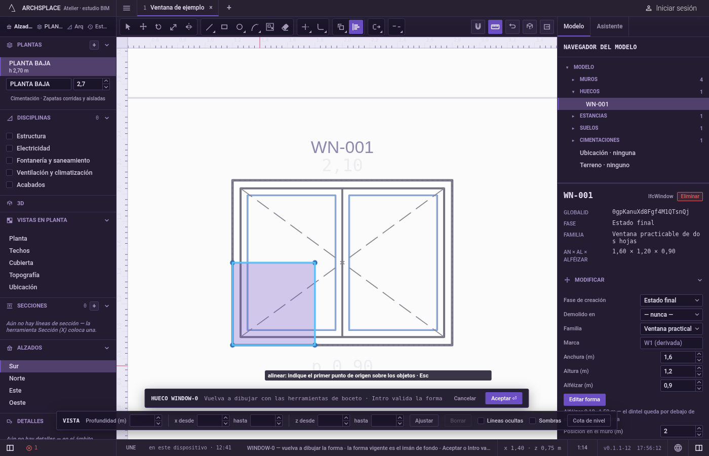 Active Alinear. Escriba rápidamente A y luego L, o haga clic en Alinear en la barra de herramientas del editor.