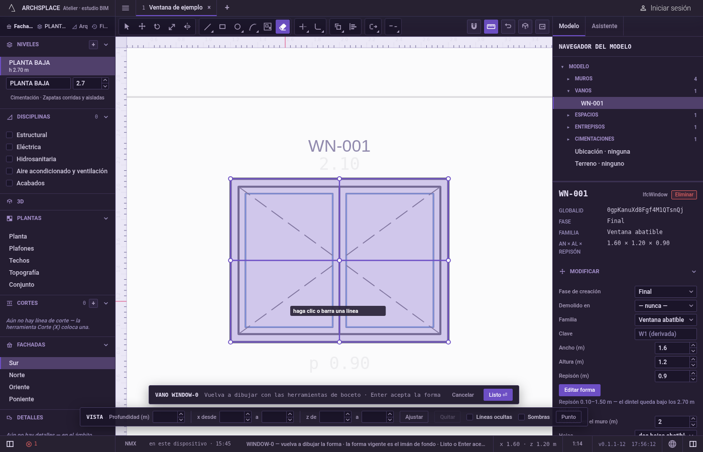 Active Borrar. En el editor de bocetos (vea Seleccionar para las maneras de entrar), presione E o haga clic en Borrar en la barra de herramientas del editor.