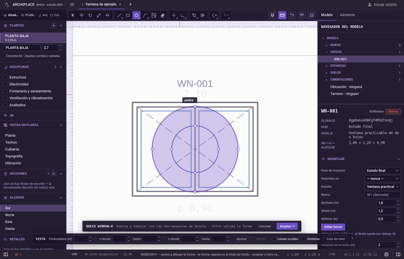 Siga trabajando. El círculo se queda en el dibujo y la herramienta está lista para el siguiente.