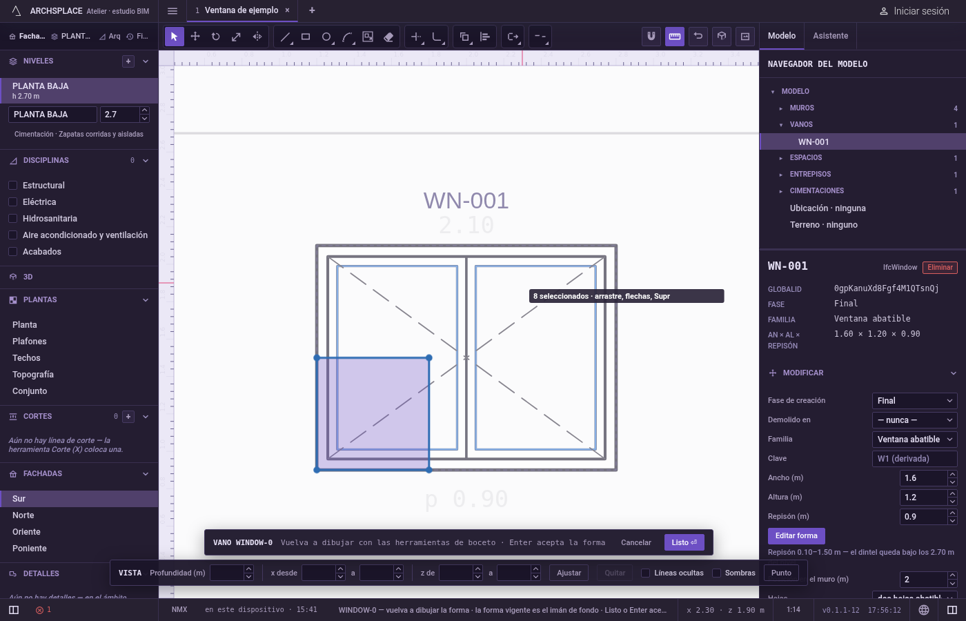 Elija lo que va a escalar. En el editor de bocetos (vea Seleccionar para las maneras de entrar), tome con Seleccionar las líneas y las esquinas que quiera, o no tome nada para escalar todo el dibujo.