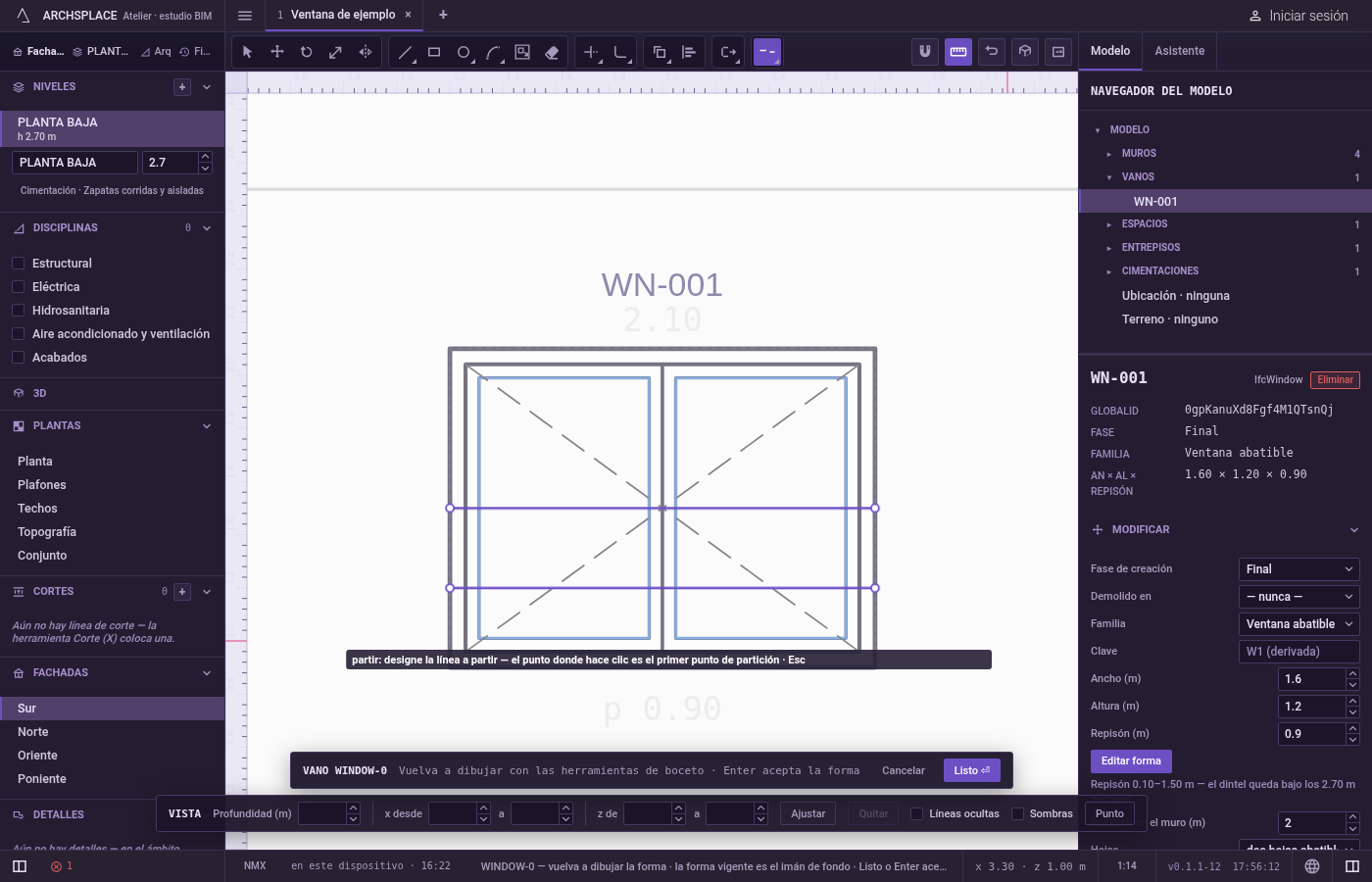 Active Partir. En el editor de bocetos (vea Seleccionar para las maneras de entrar), escriba B y luego R rápidamente, o haga clic en Partir en la barra de herramientas del editor.