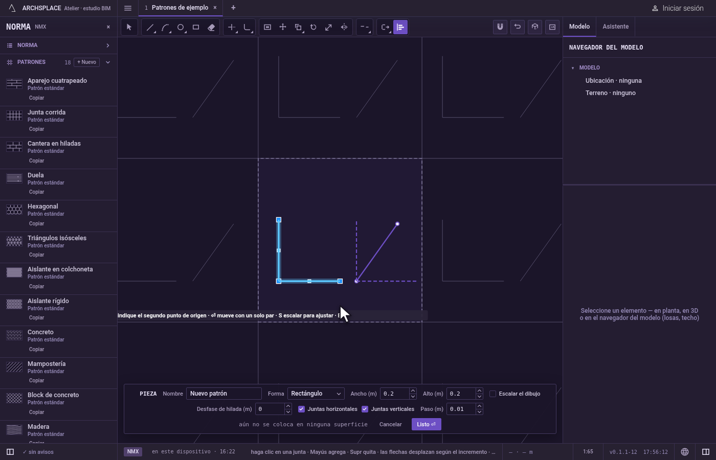 Designe el primer destino. Haga clic donde debe caer ese punto.