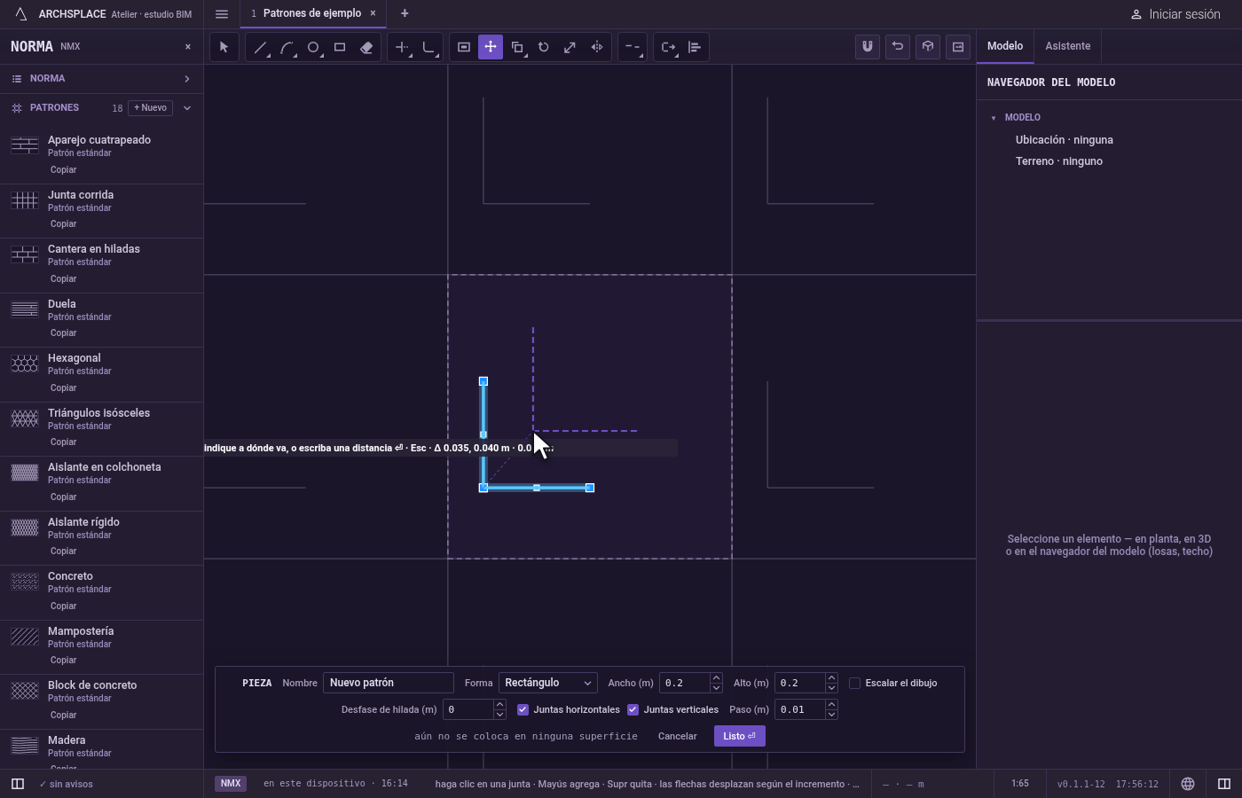 Designe el punto base. Haga clic en el punto de las juntas por el que las va a colocar, como un extremo o un punto medio.