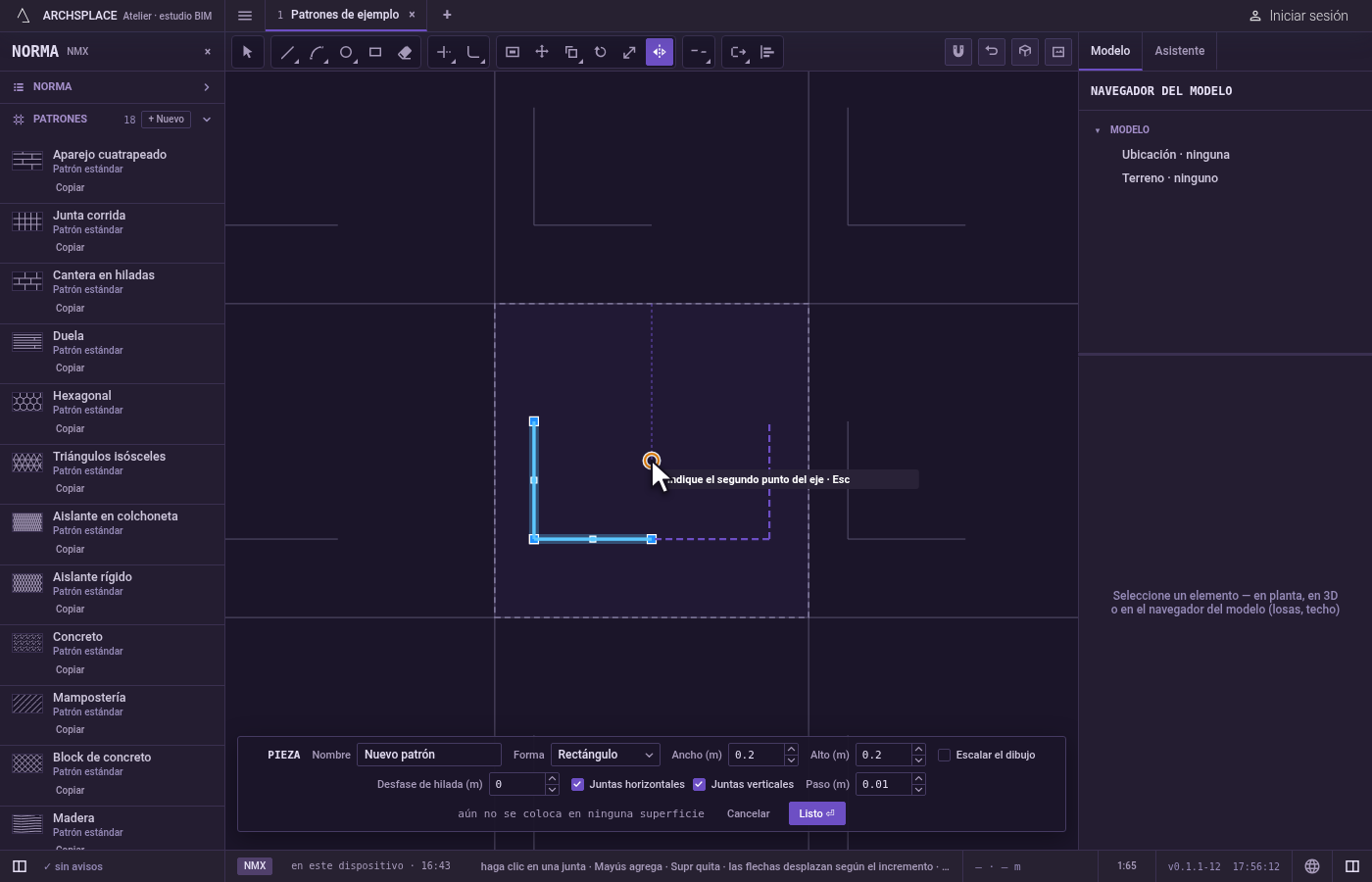 Designe el primer punto de la línea. Haga clic en él.