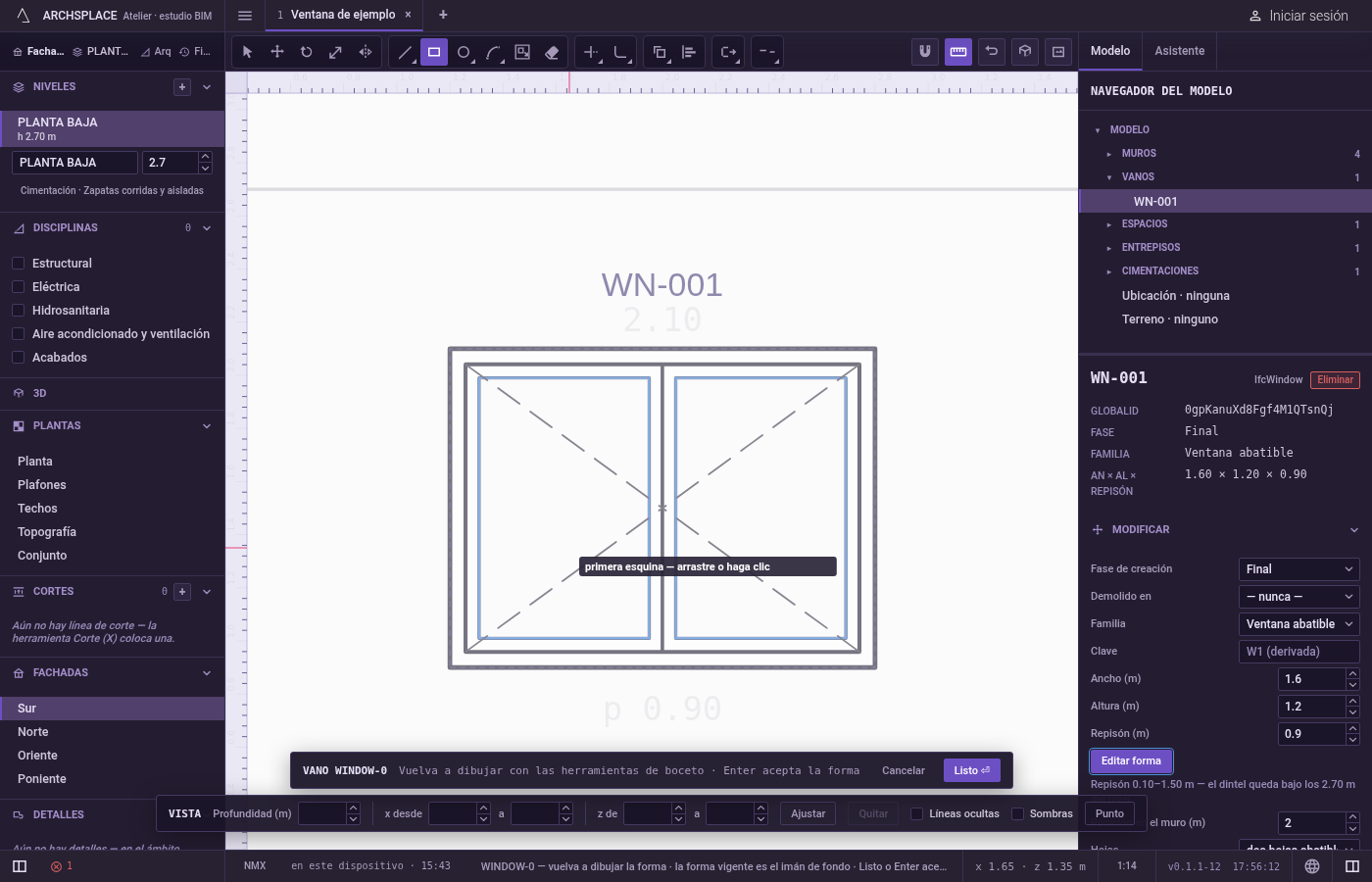 Active Rectángulo. En el editor de bocetos (vea Seleccionar para las maneras de entrar), presione R o haga clic en Rect en la barra de herramientas del editor.