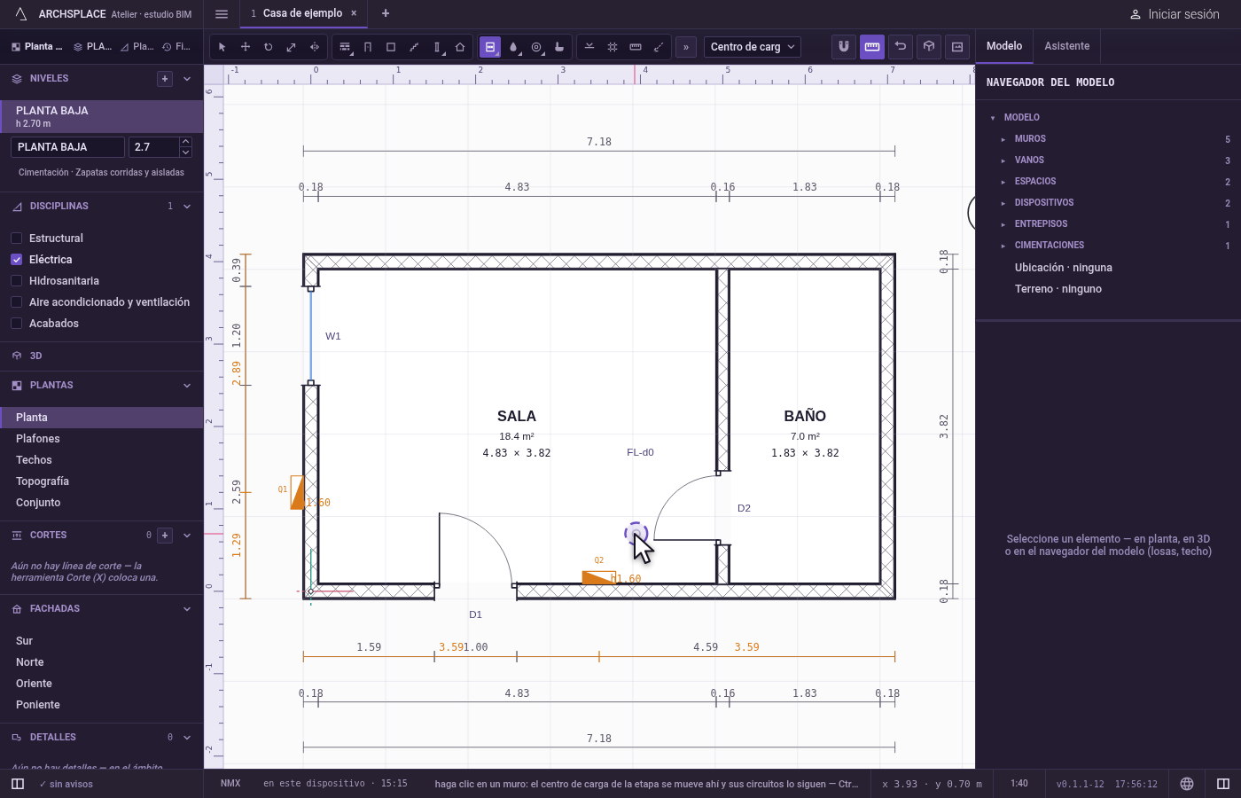 Agregue otro, con Ctrl. Mantenga presionada Ctrl (⌘ en una Mac) al hacer clic: se coloca un centro de carga nuevo, y los centros de carga se reparten los dispositivos.