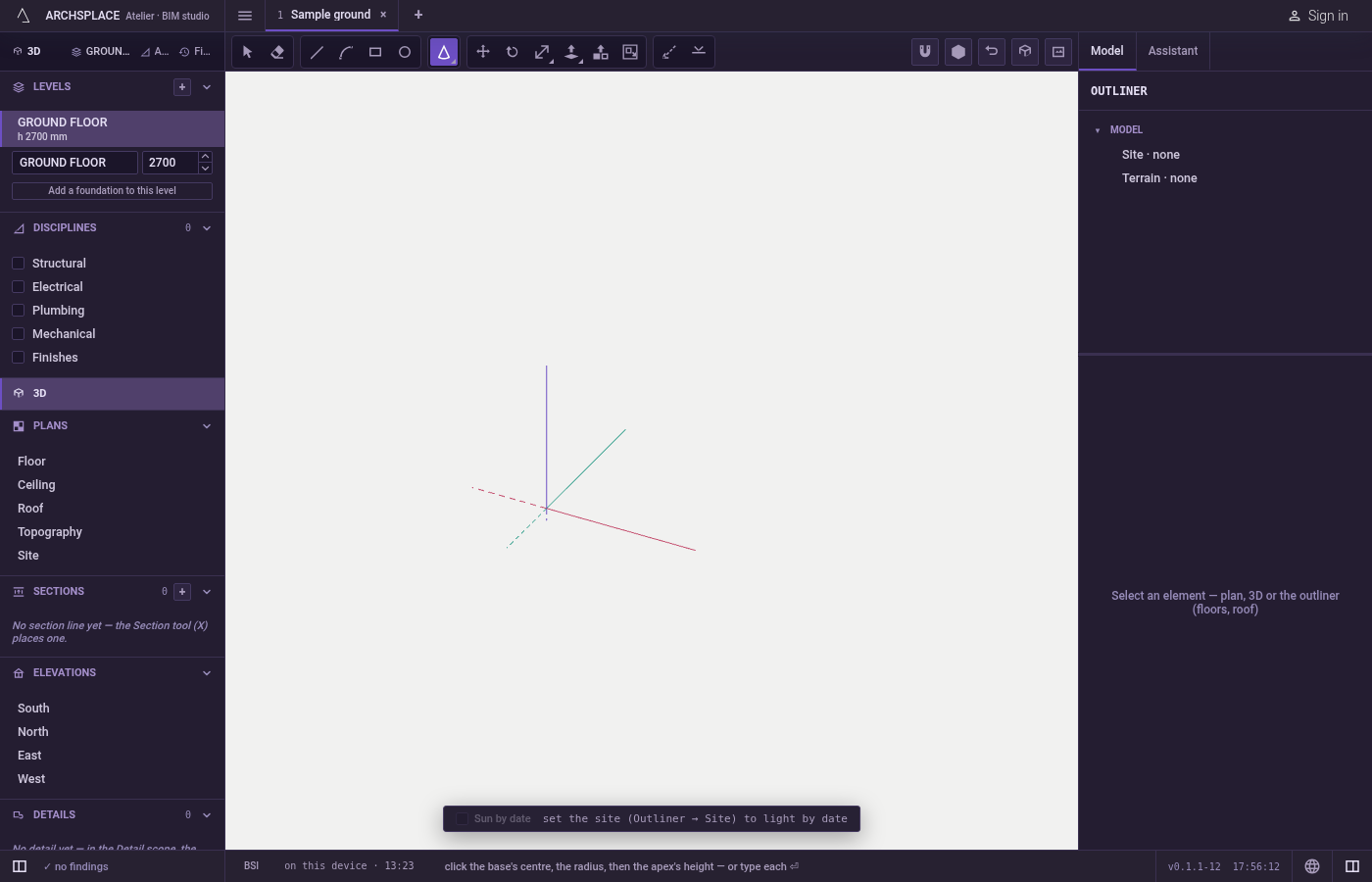 Take the tool. Type C then N within a short moment, or click Cone among the shapes.
