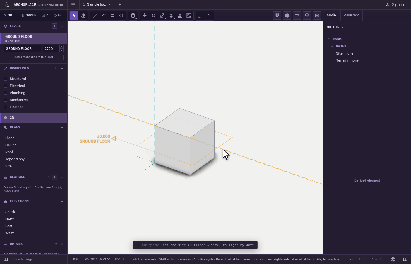 Select, hide or delete guides. With Select, click a guide where it stands in front of the model; Shift-click adds more.