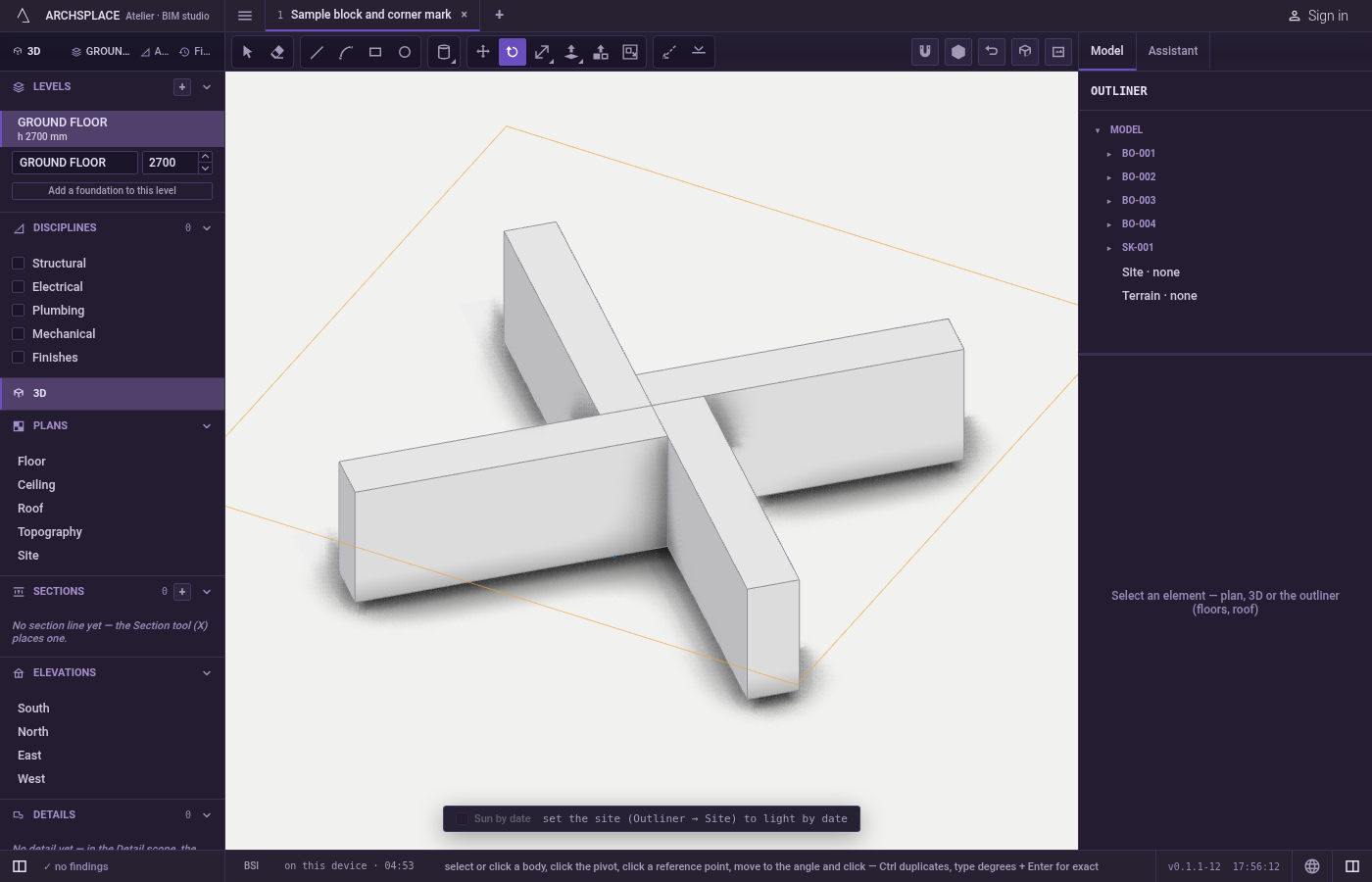 Repeat the copy if you want. Right after a copy, type x and a number, then Enter, to go on around the pivot at the same angle.