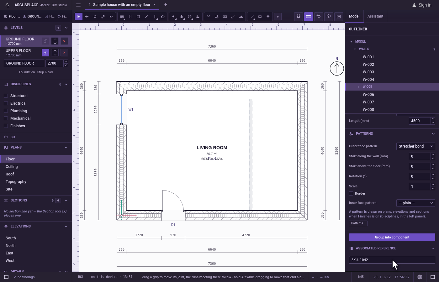 Write its reference. Open Associated reference, type a supplier's code and press Enter.