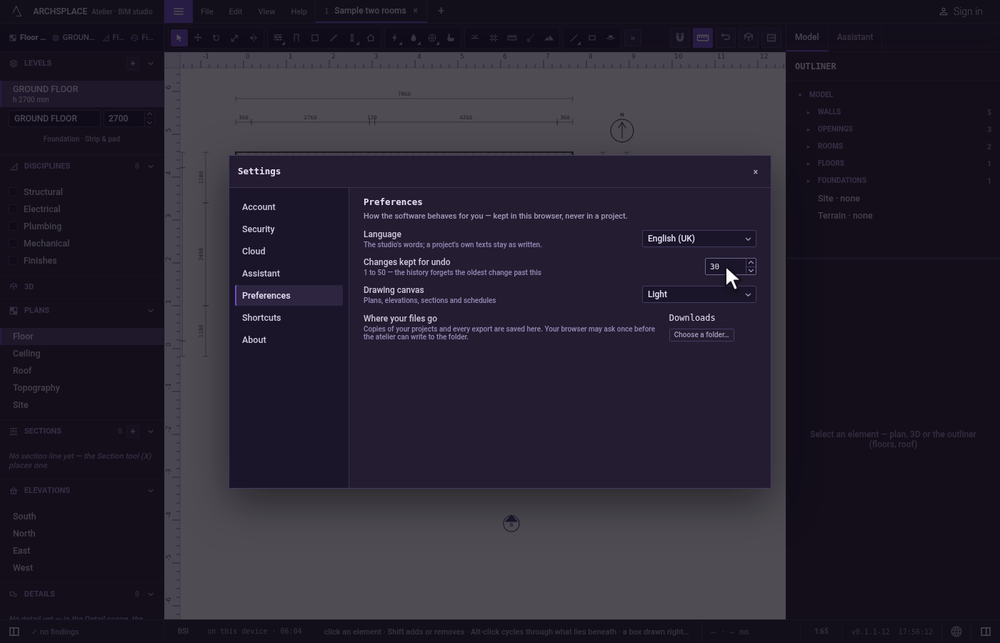 Keep more changes for undo. In Changes kept for undo, type 30 and press Enter.