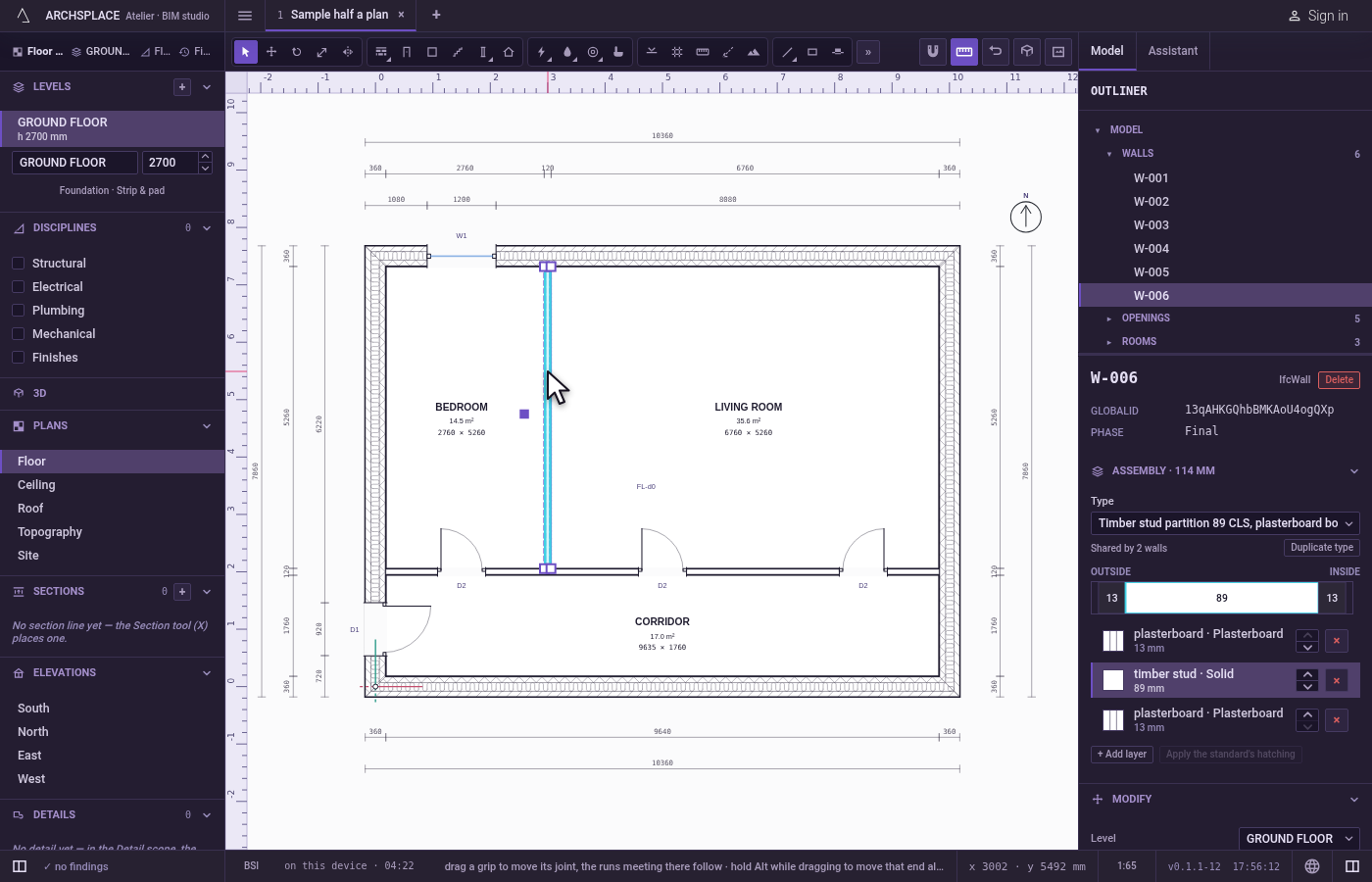 Hold what reflects. Select the elements with Select.