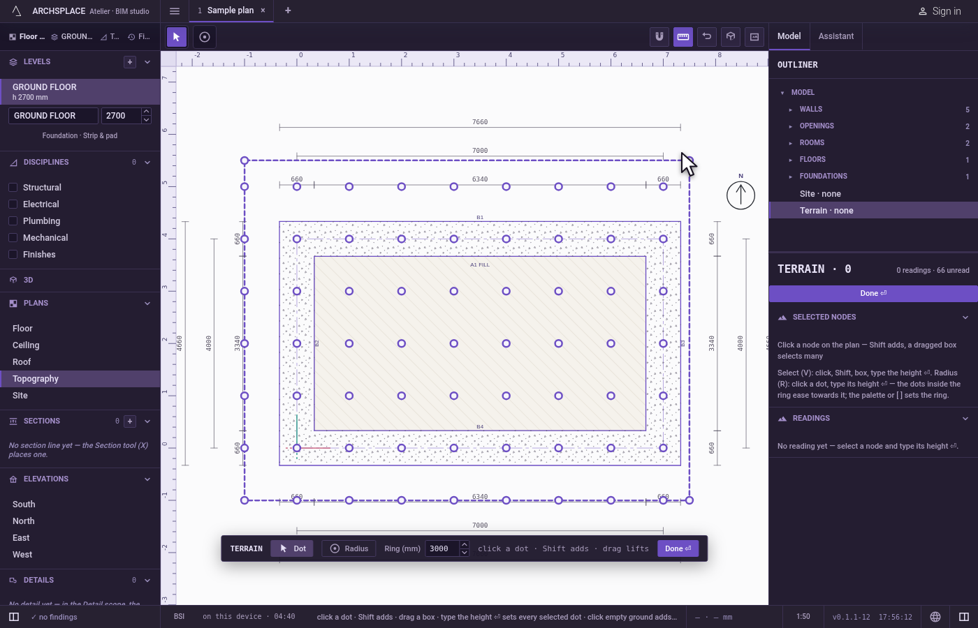 Close the field. Click the first corner again, or press Enter once there are three or more.
