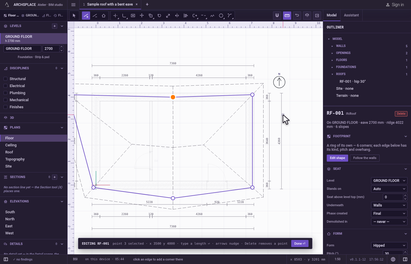 Add a corner. Press A and click an edge where the new corner should be.