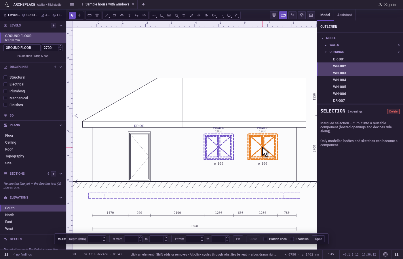 Add another with Shift. Hold Shift and click a second window.