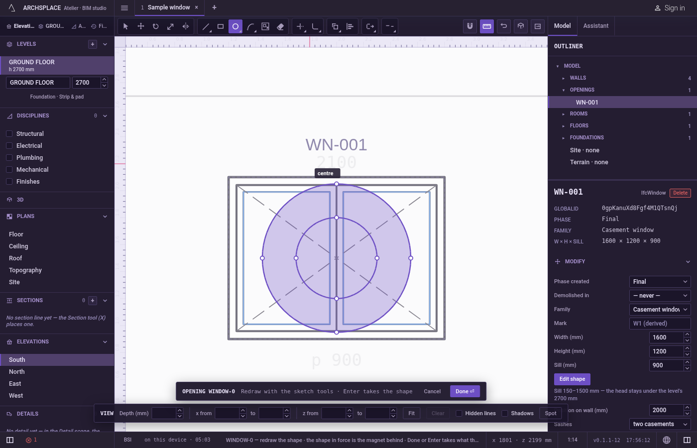 Carry on. The circle stays in the drawing and the tool is ready for the next one.