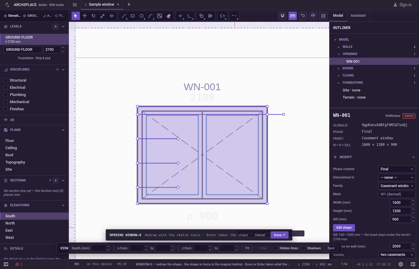 Choose the boundaries, if you want. In the sketch editor (see Select for the ways in), select the lines the ends should stop at with Select.