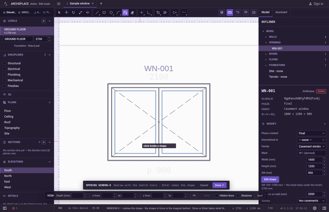 Arm Offset. In the sketch editor (see Select for the ways in), press O or click Offset on the editor's toolbar.