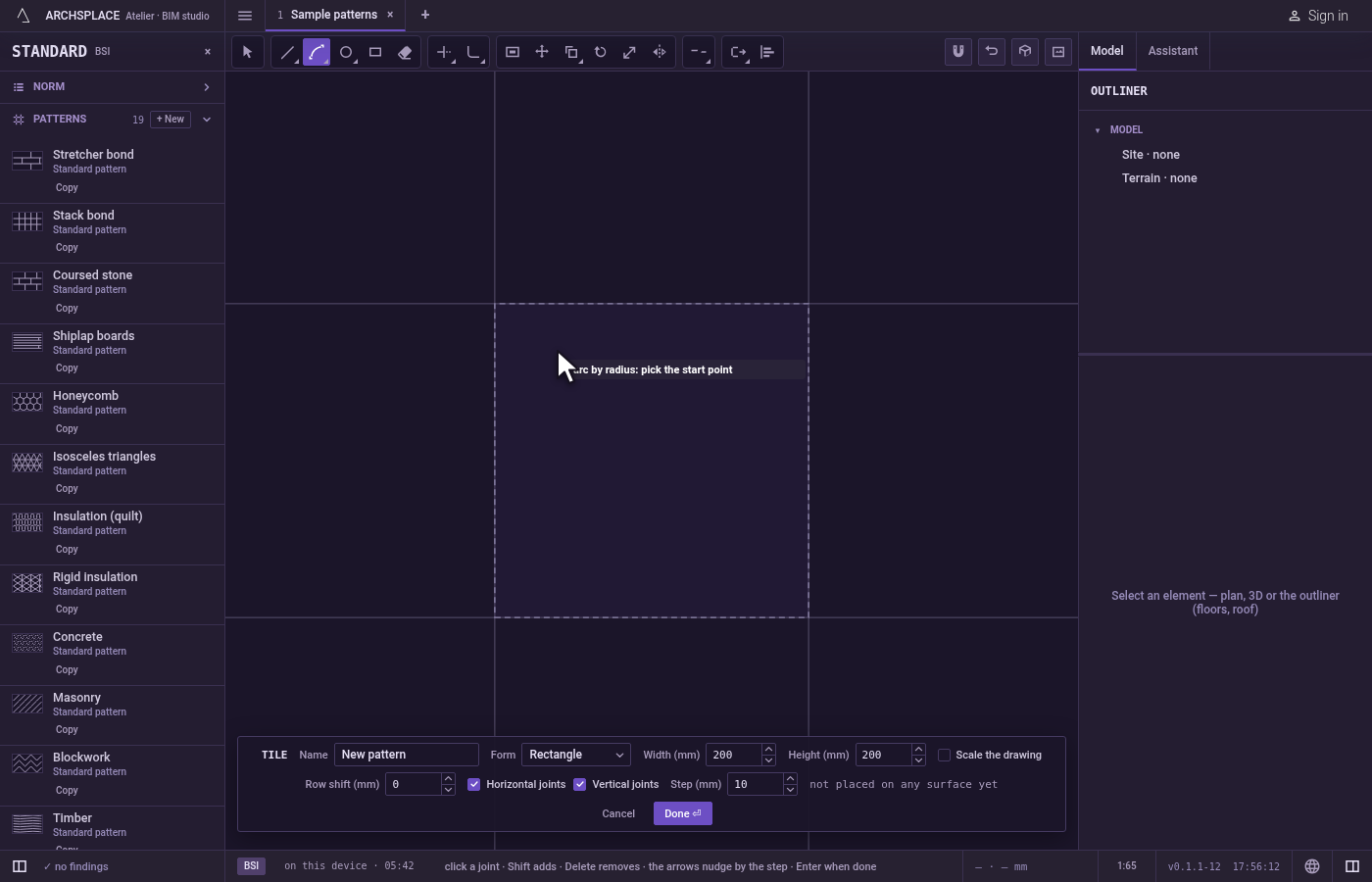 Take the tool. Type A then S one after the other, or click Arc by radius on the bar.