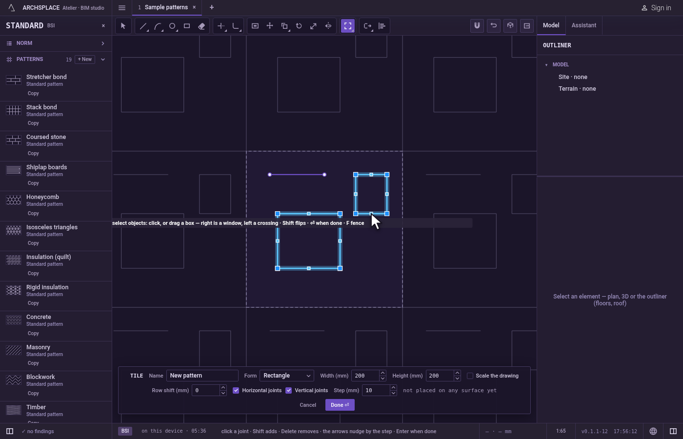 Explode. If you chose the shapes in the tool, press Enter (or Space, or the right button).