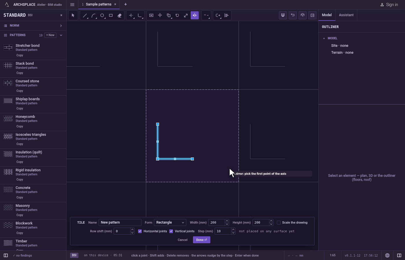 Take the tool. Type M then I one after the other, or click Mirror on the bar.