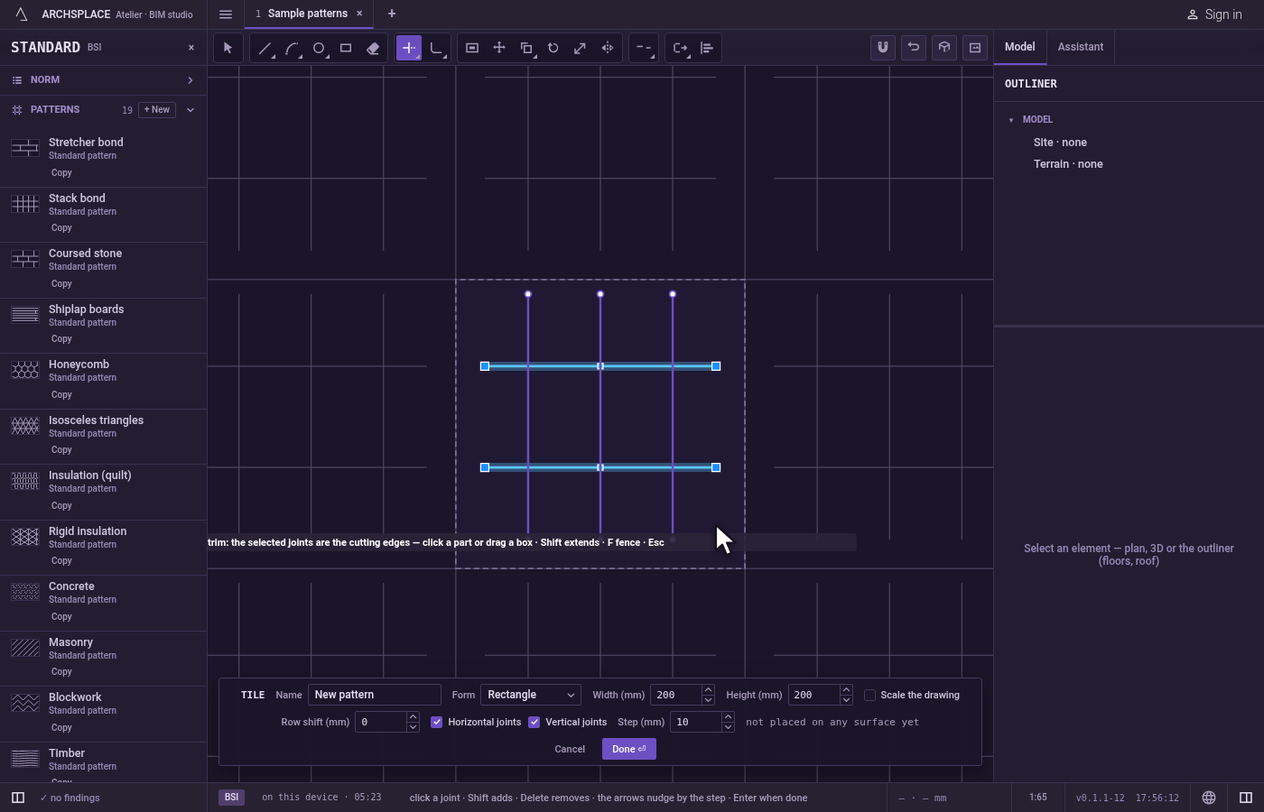 Take the tool. Press T (or type TR), or click Trim on the bar.
