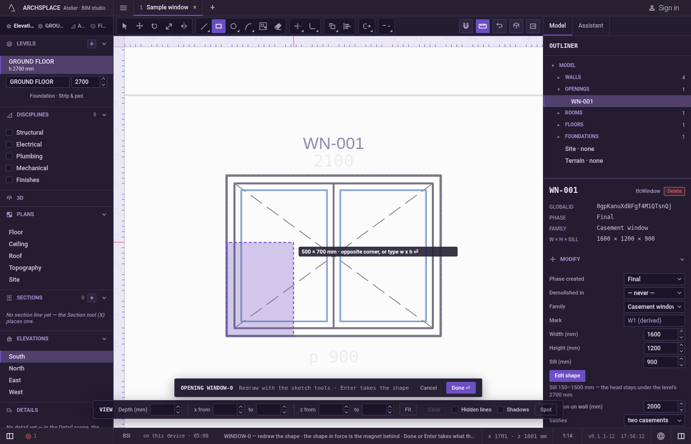 Set the first corner. Click it, or press it and keep the button down.