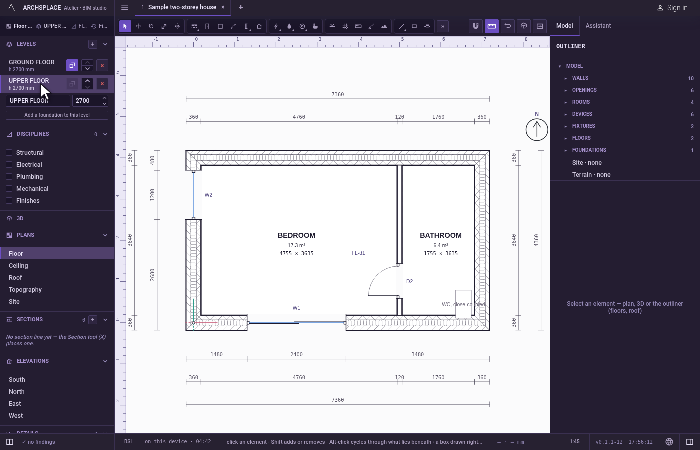 Open the level. In the Levels list of the navigator, open the level to draw.