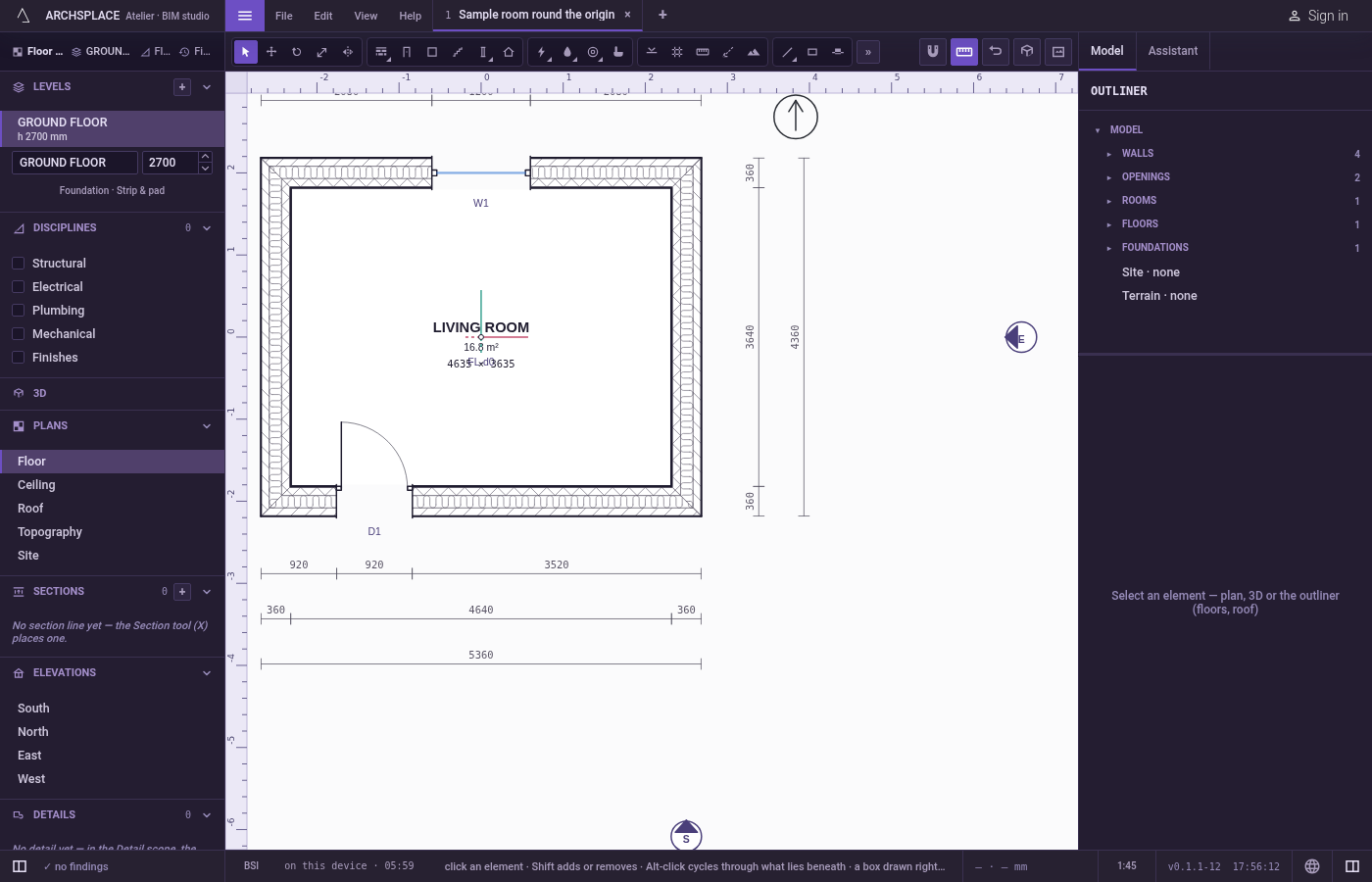 Undo if needed. If the scale or the place is not what you wanted, press Ctrl+Z: the whole import goes in one step.