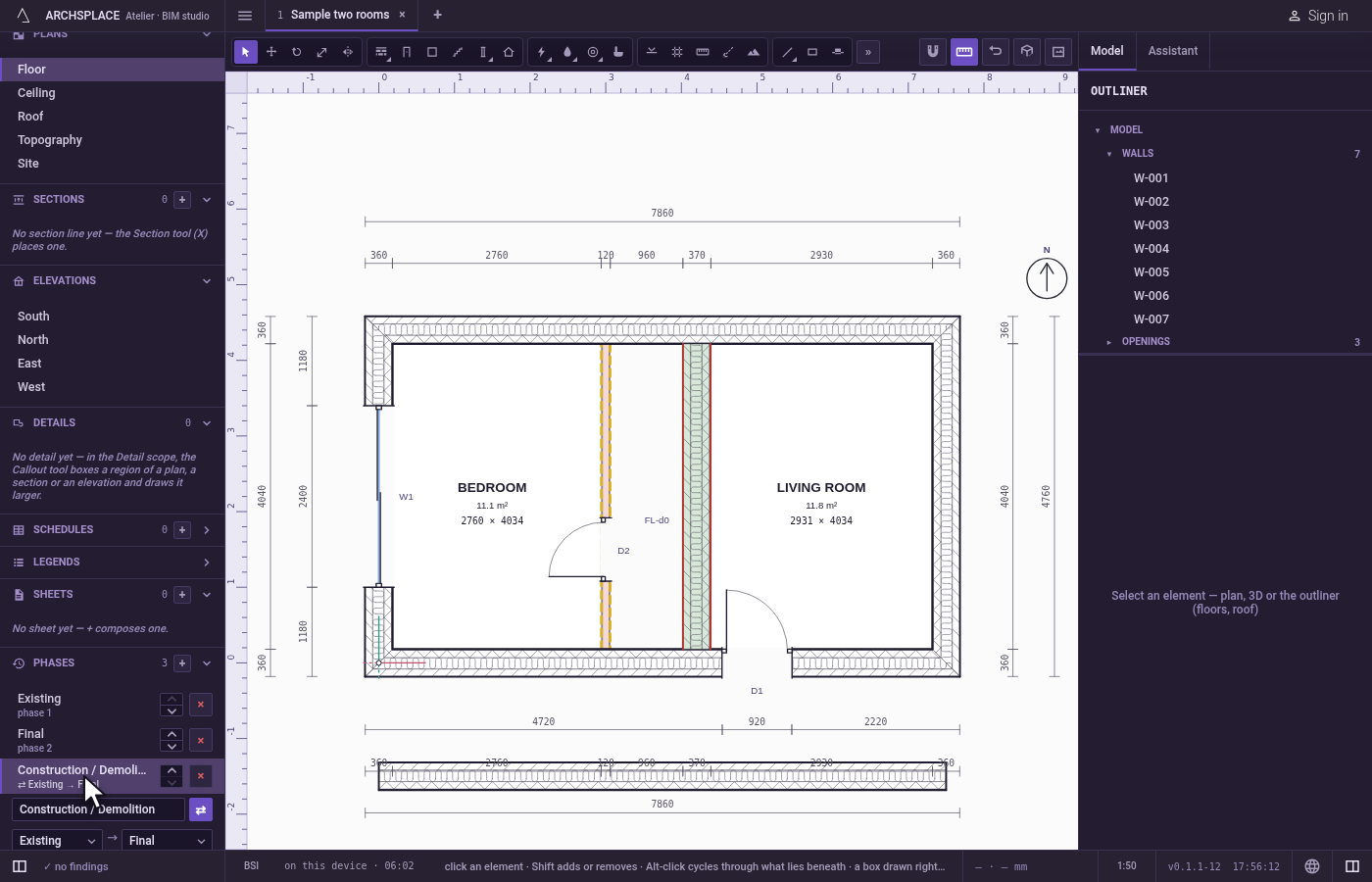 Compare. Click Construction / Demolition.
