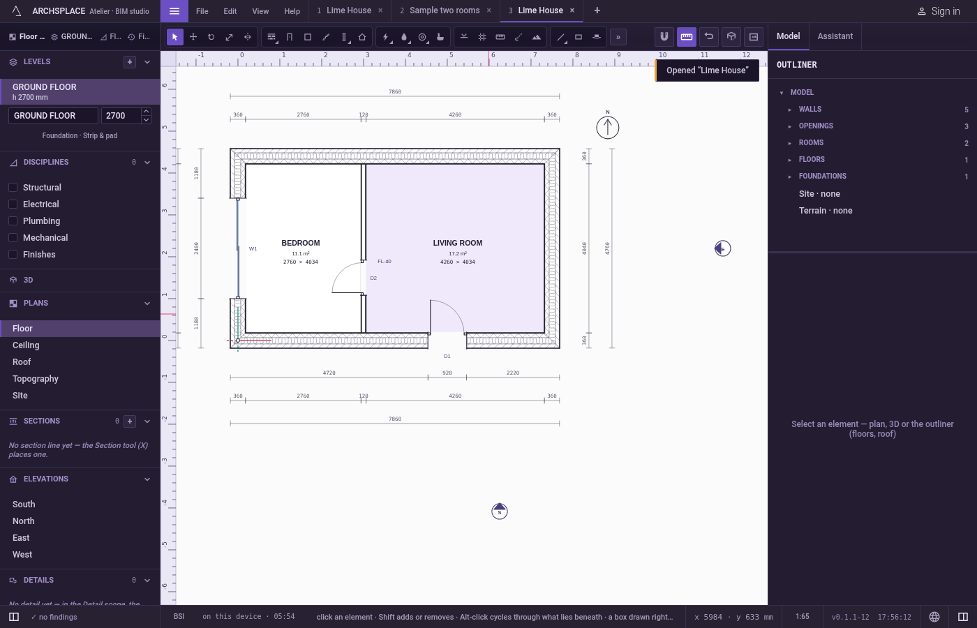 Open it again. Open File, Open a file… and choose the copy.