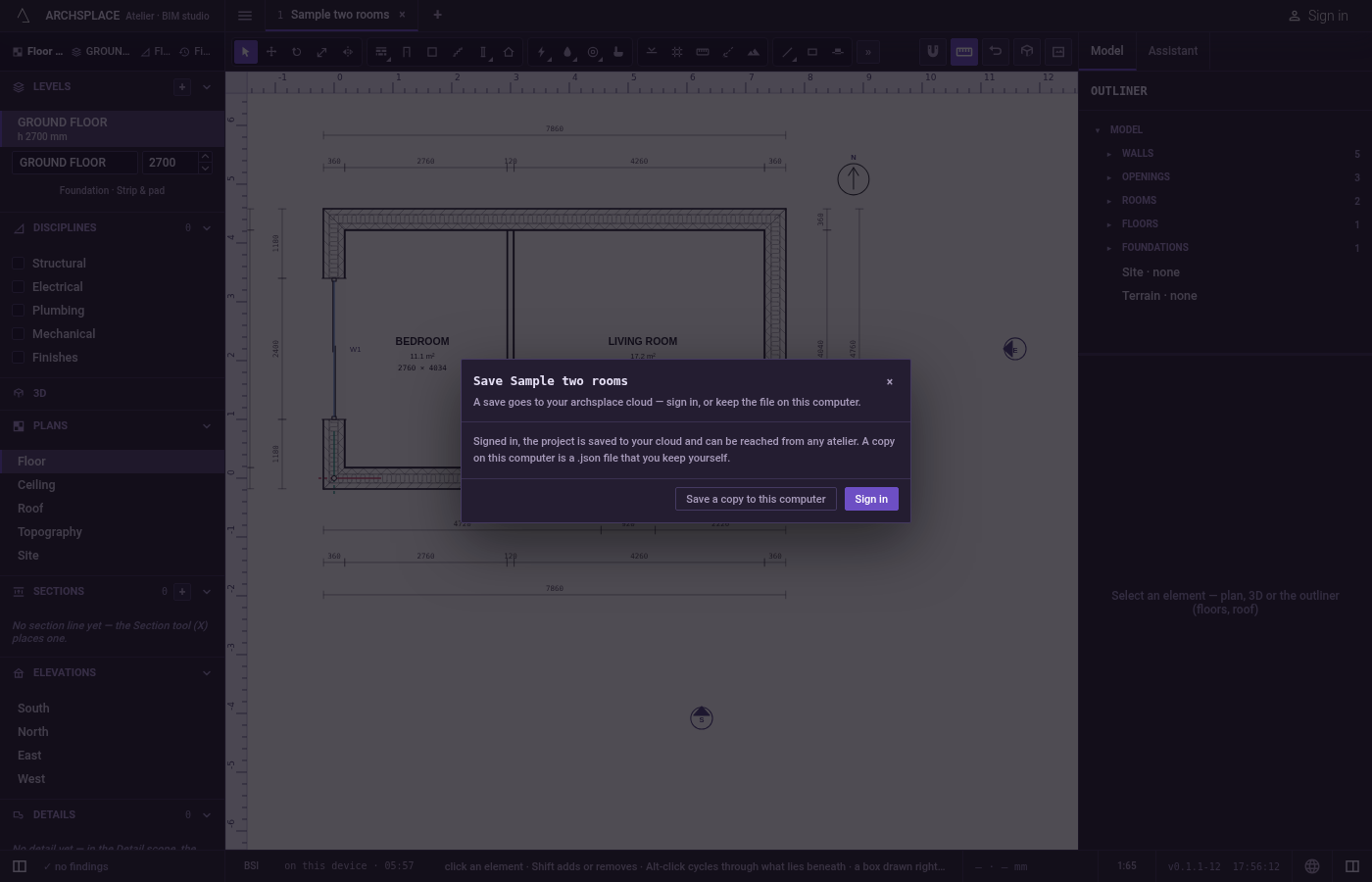 Save. With the project in hand, press Ctrl+S.
